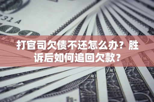 北京打官司欠债不还怎么办？胜诉后如何追回欠款？