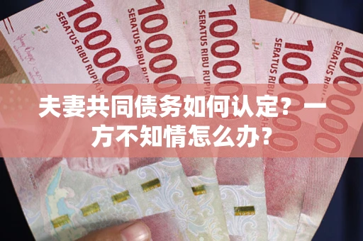 北京夫妻共同债务如何认定？一方不知情怎么办？