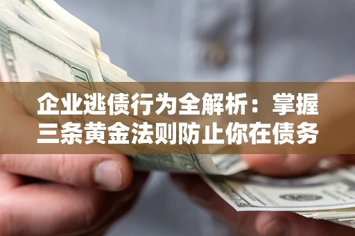 北京企业逃债行为全解析：掌握三条黄金法则防止你在债务乱局中“踩雷”