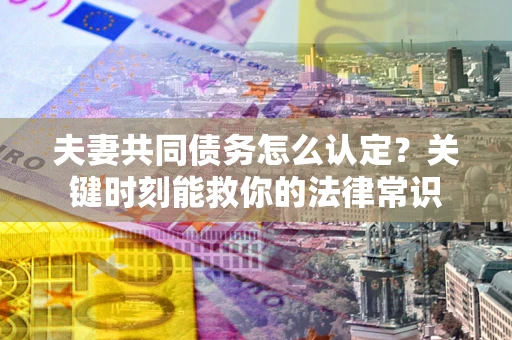 北京夫妻共同债务怎么认定？关键时刻能救你的法律常识