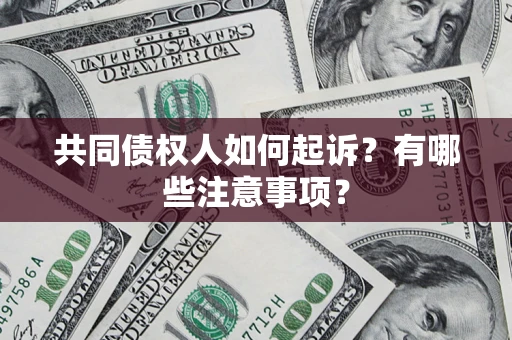 北京共同债权人如何起诉？有哪些注意事项？