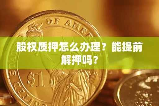 北京股权质押怎么办理？能提前解押吗？