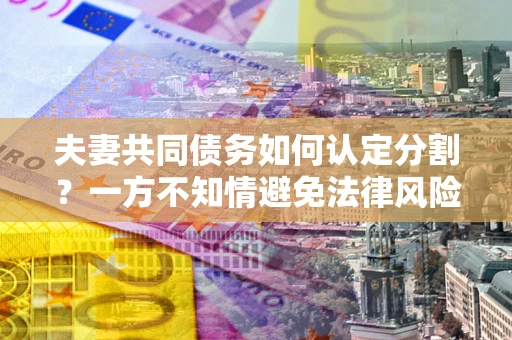 北京夫妻共同债务如何认定分割？一方不知情避免法律风险必看！